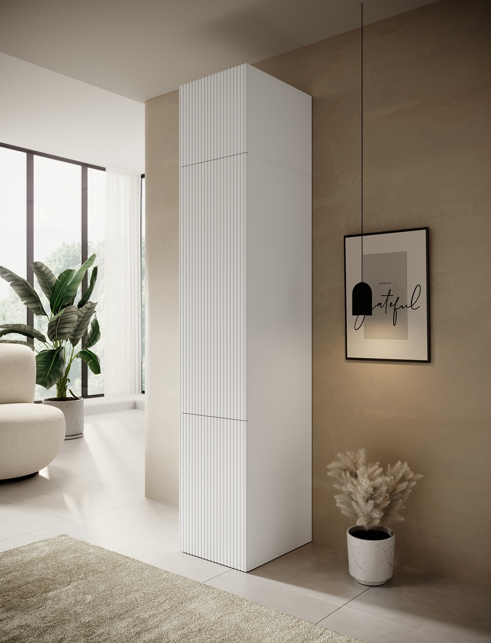 Wardrobe PAFOS 45 with extension white