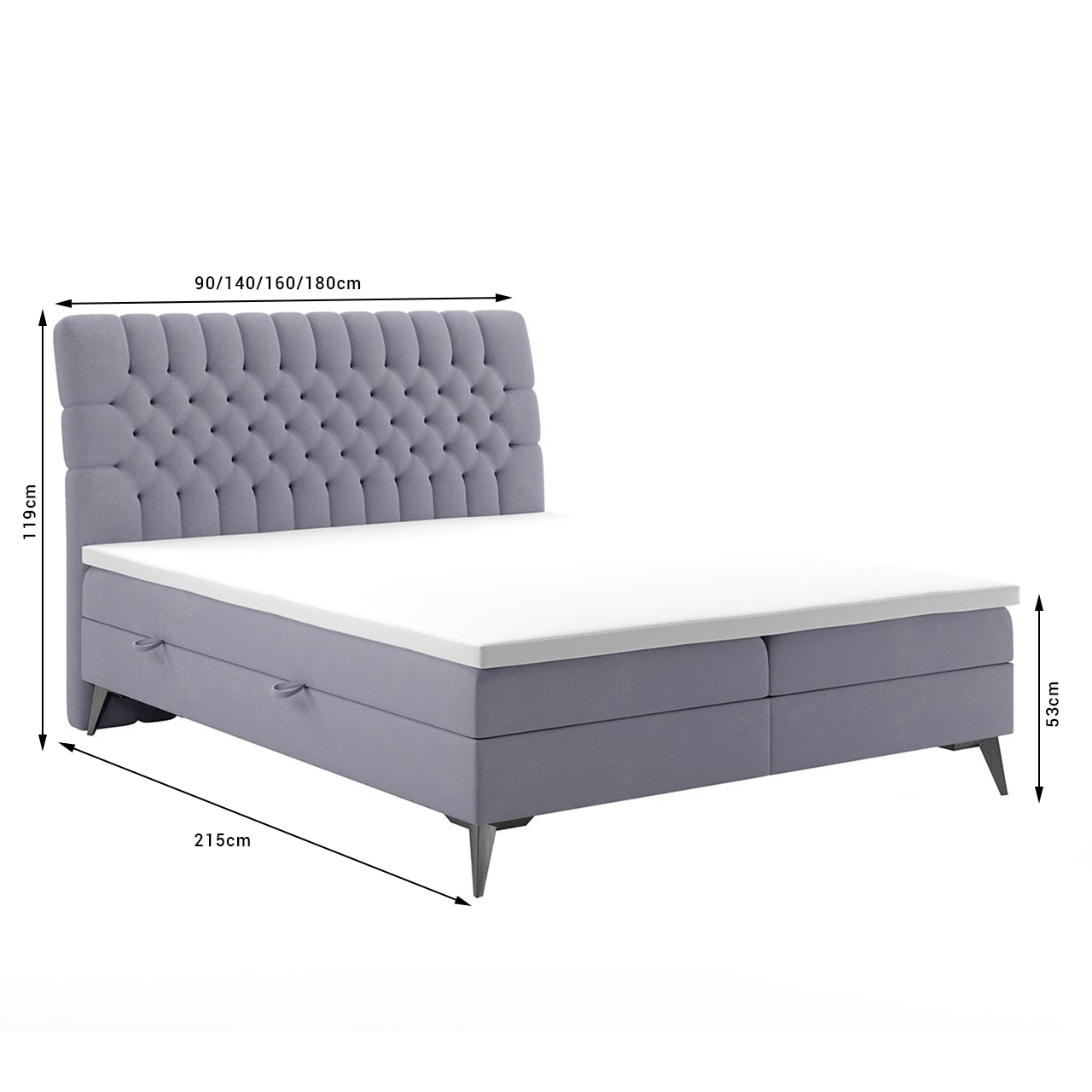 Upholstered bed NOLLY 180x200 magic velvet 2225