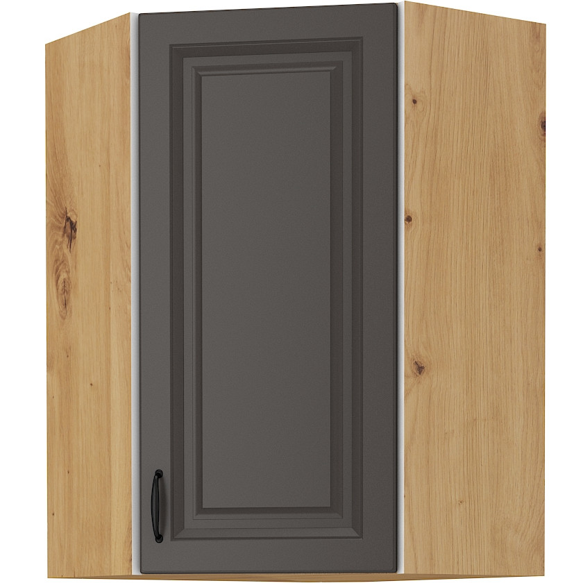 Wall corner cabinet 60 STILO ST23 artisan oak / graphite