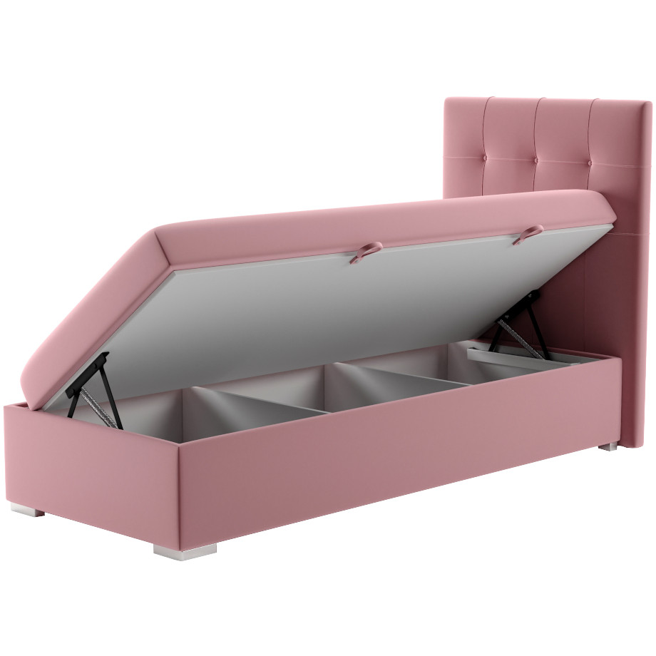 Upholstered bed DANO 90x200 right magic velvet 2205