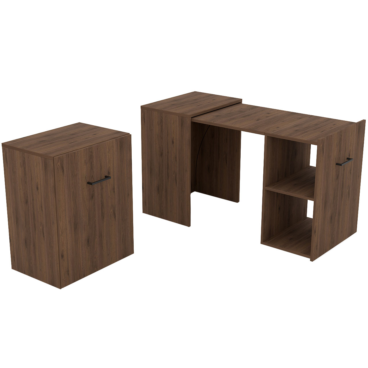 DARTI 03 extendable desk, Okapi walnut