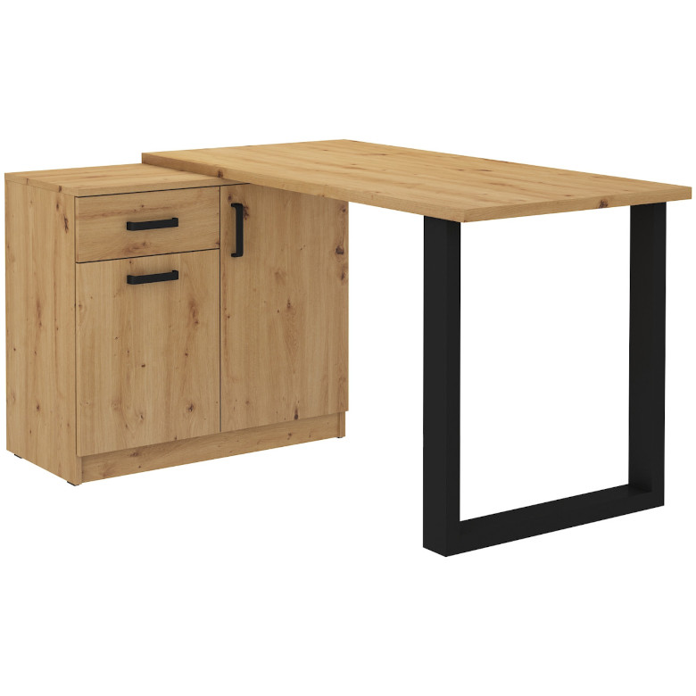 Maltis MT15 Artisan Oak Desk with Chest of Drawers