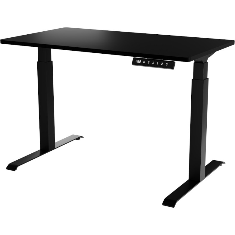 height-adjustable desk, black