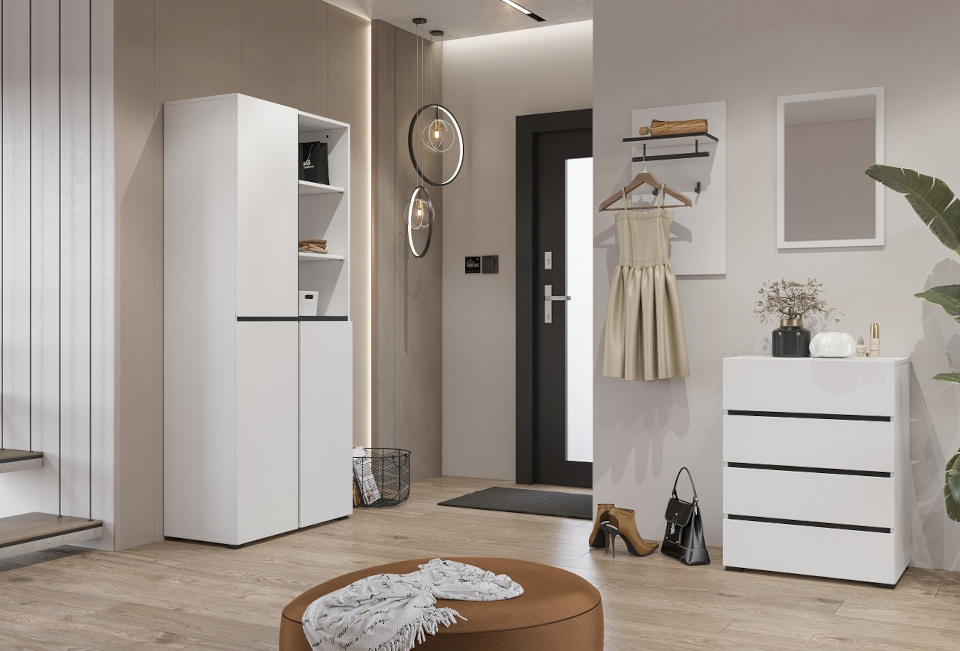 Crosi 1 wardrobe white black