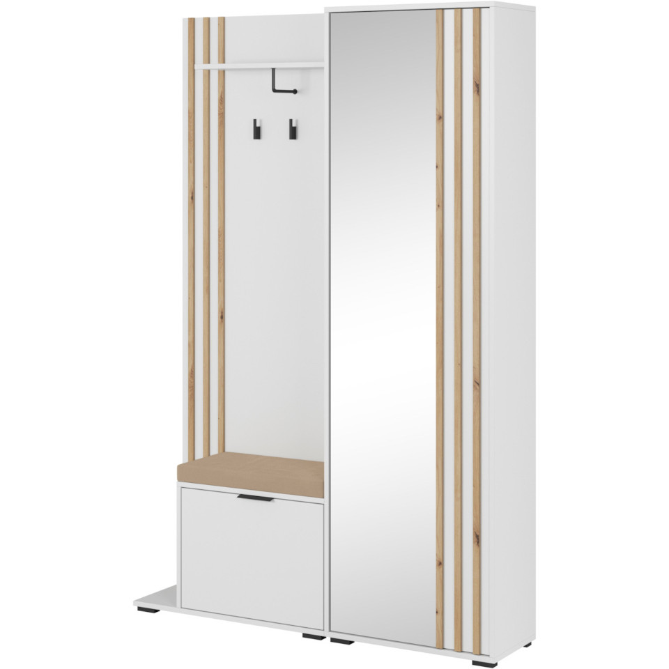 Laila wardrobe white oak artisan