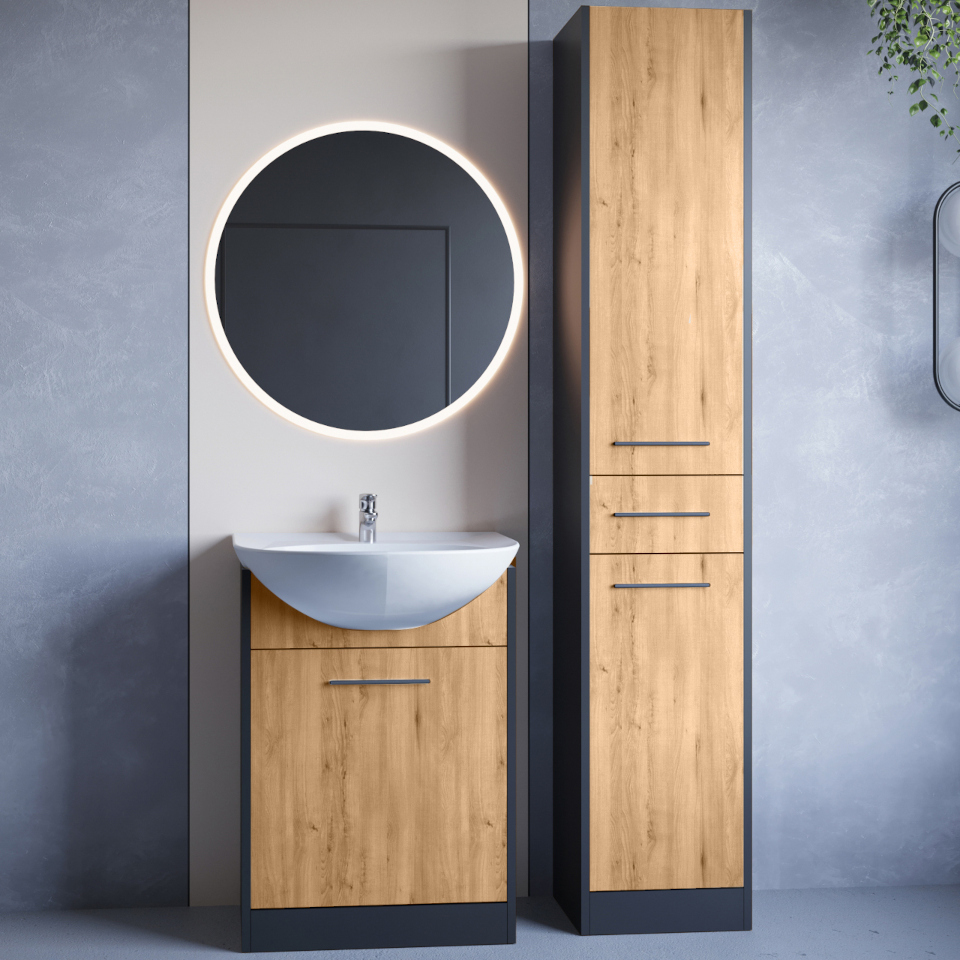 Neppa Long Black Artisan Bathroom Furniture