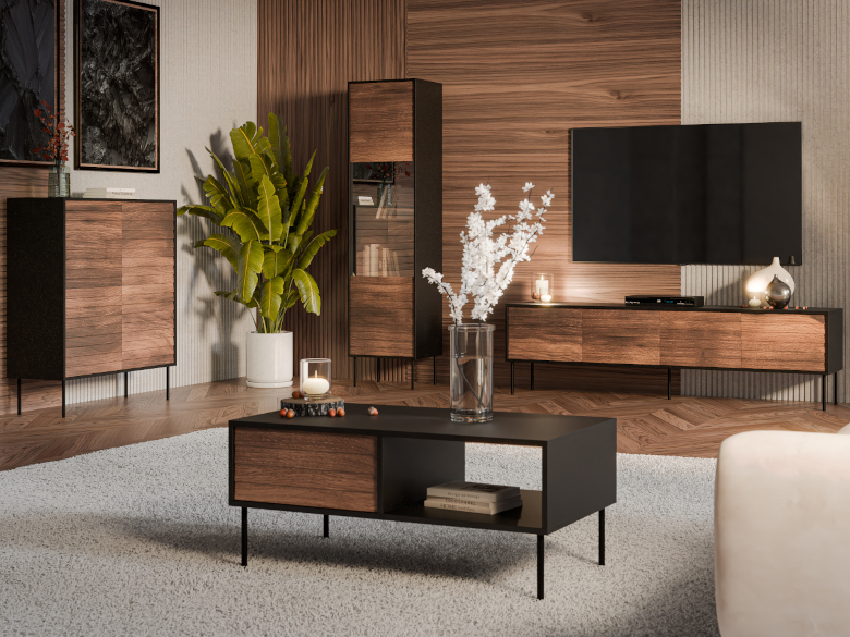 Akagi 1 Black Walnut Living Room Furniture