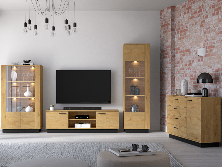 Desmond 1 stylish oak living room furniture