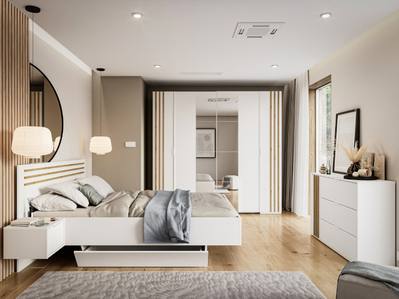 Novoli 1 bedroom white artisan oak