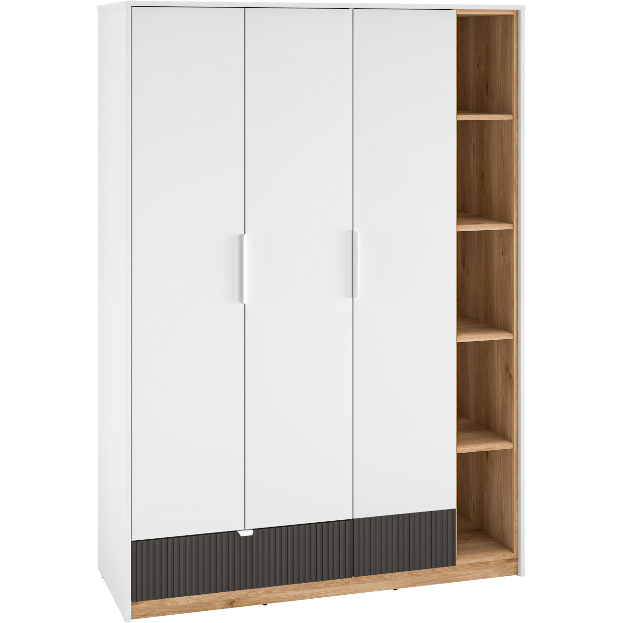 Empoli wardrobe 1 white castello oak graphite