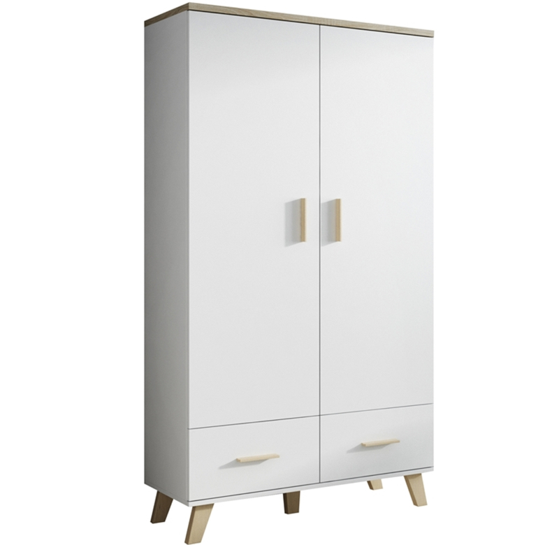 Lotar 110 wardrobe brilliant white sonoma oak