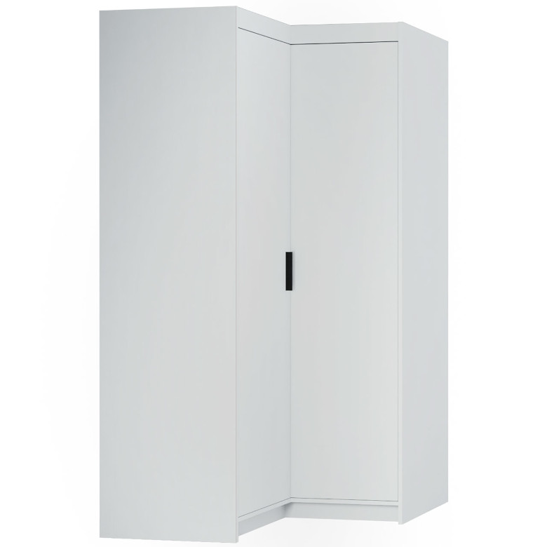 Eleni 2D corner wardrobe, white