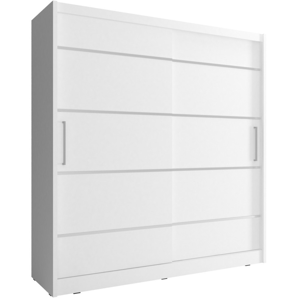 sliding wardrobe maya alu 180 white
