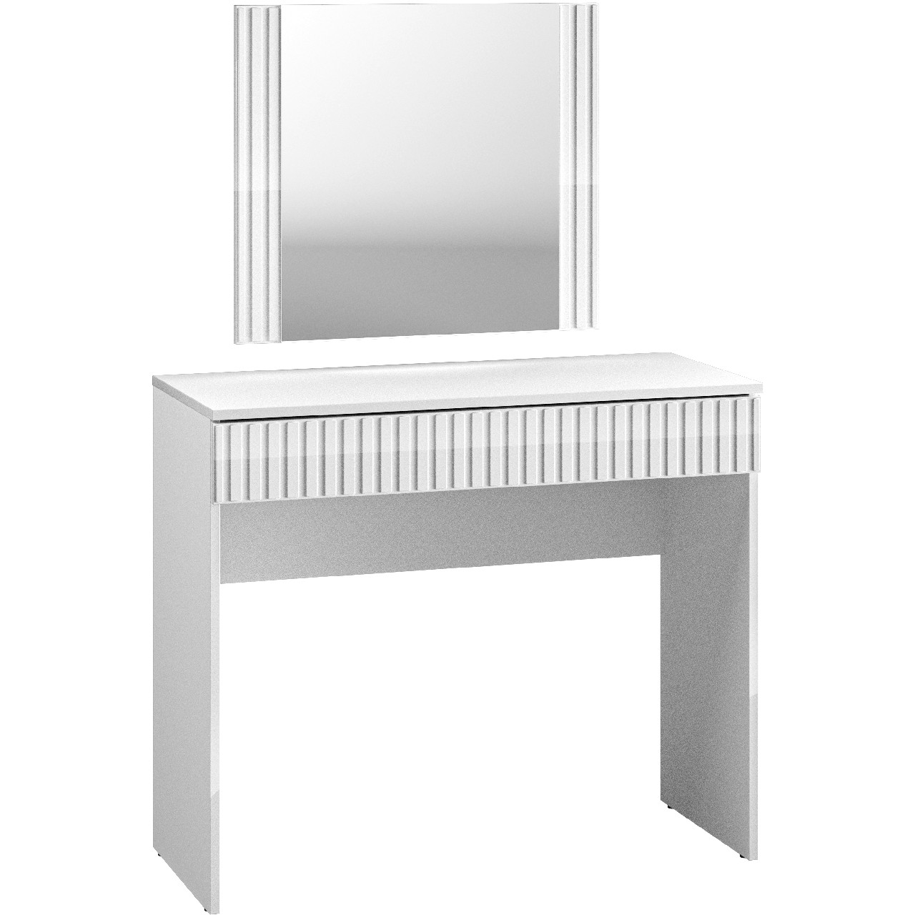 Dressing table with mirror GINO 1 white gloss