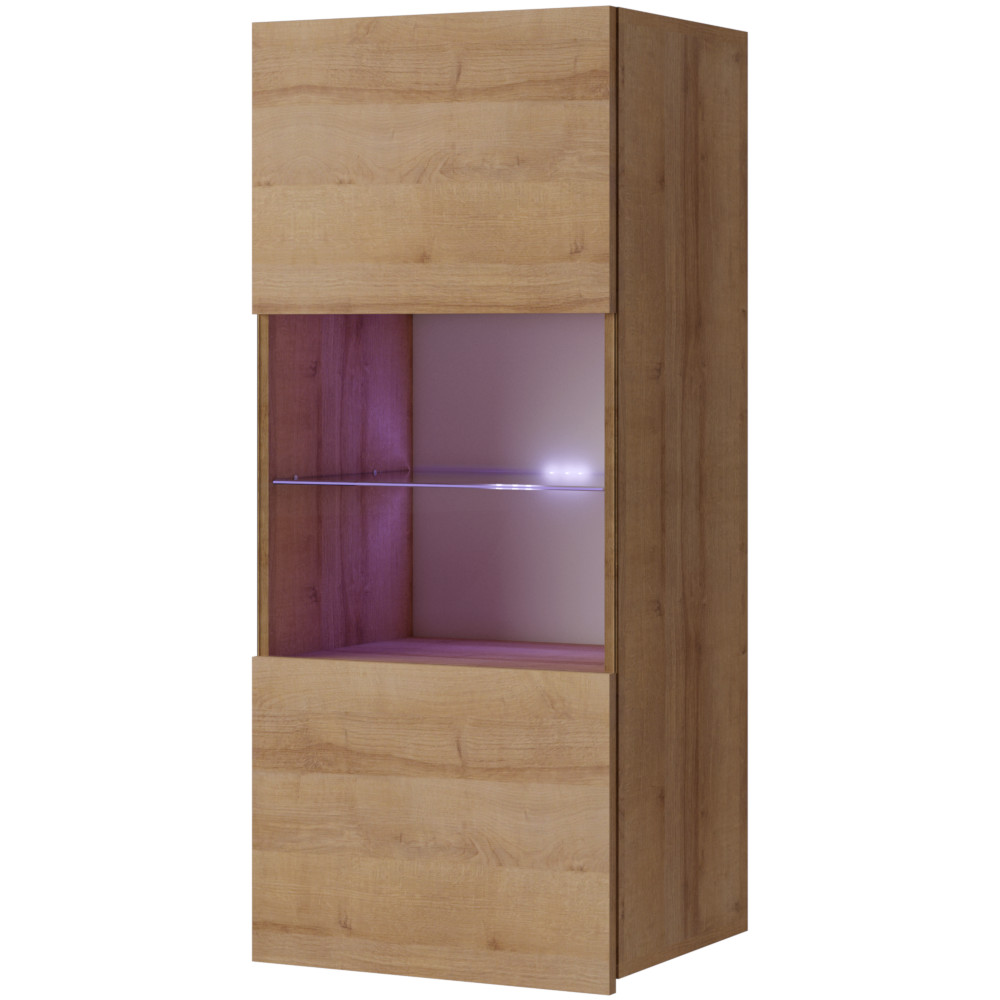 Low display cabinet OLIVIER OE14 artisan oak / black