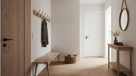 How to arrange a hall in a block of flats to make it functional and stylish?