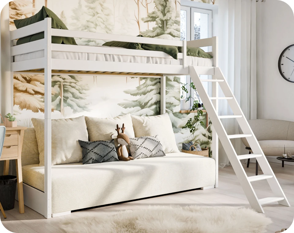 Bunk bed with sofa bed FINO