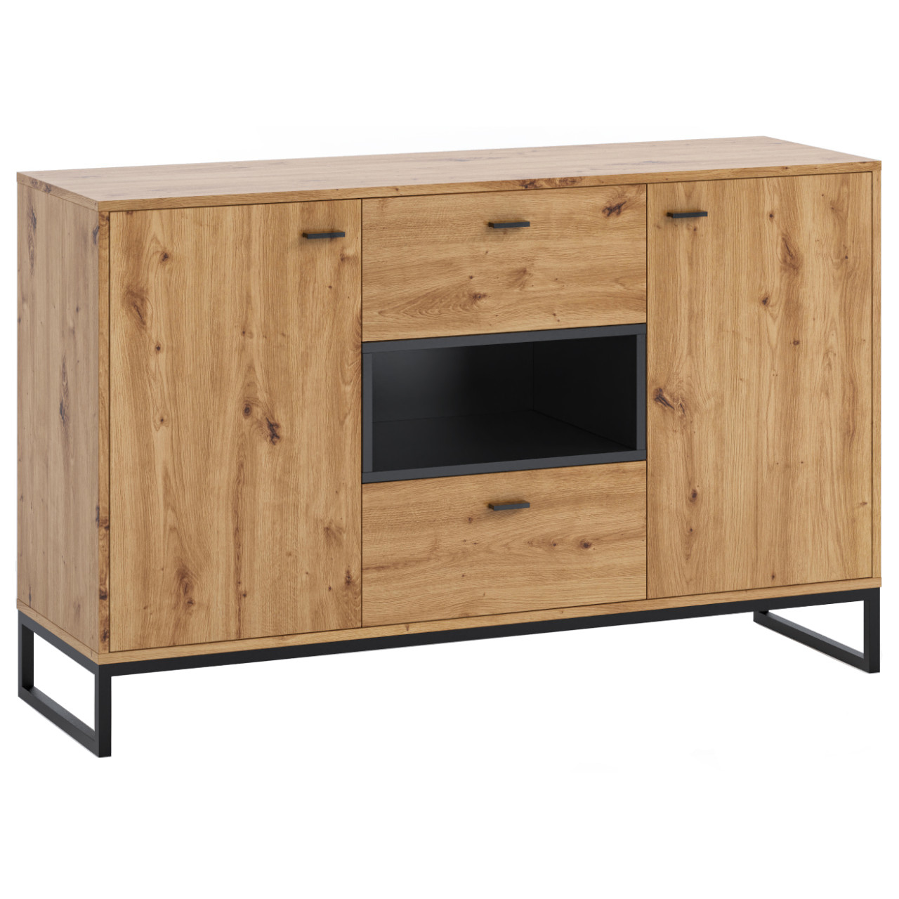 Storage Cabinet OLIER OE02 artisan oak / black