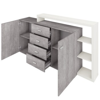 Storage cabinet BOTA BT27 white / colorado concrete - Furnitop shop