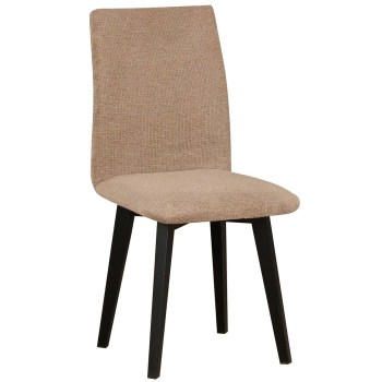 Upholstered chair DK47 black with beige fabric 35A