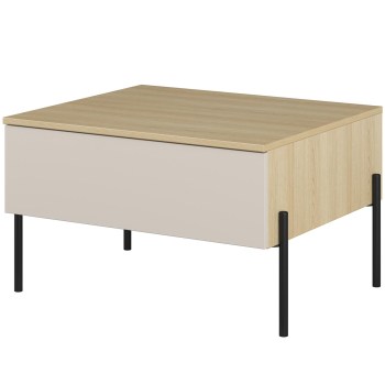 Coffee table DORE 98 lindberg oak / cashmere